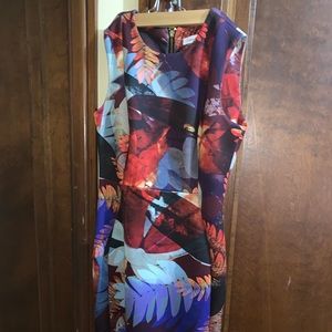 Red & Blue Pattern Dress